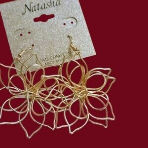 Natasha Couture Wire Flower Earrings